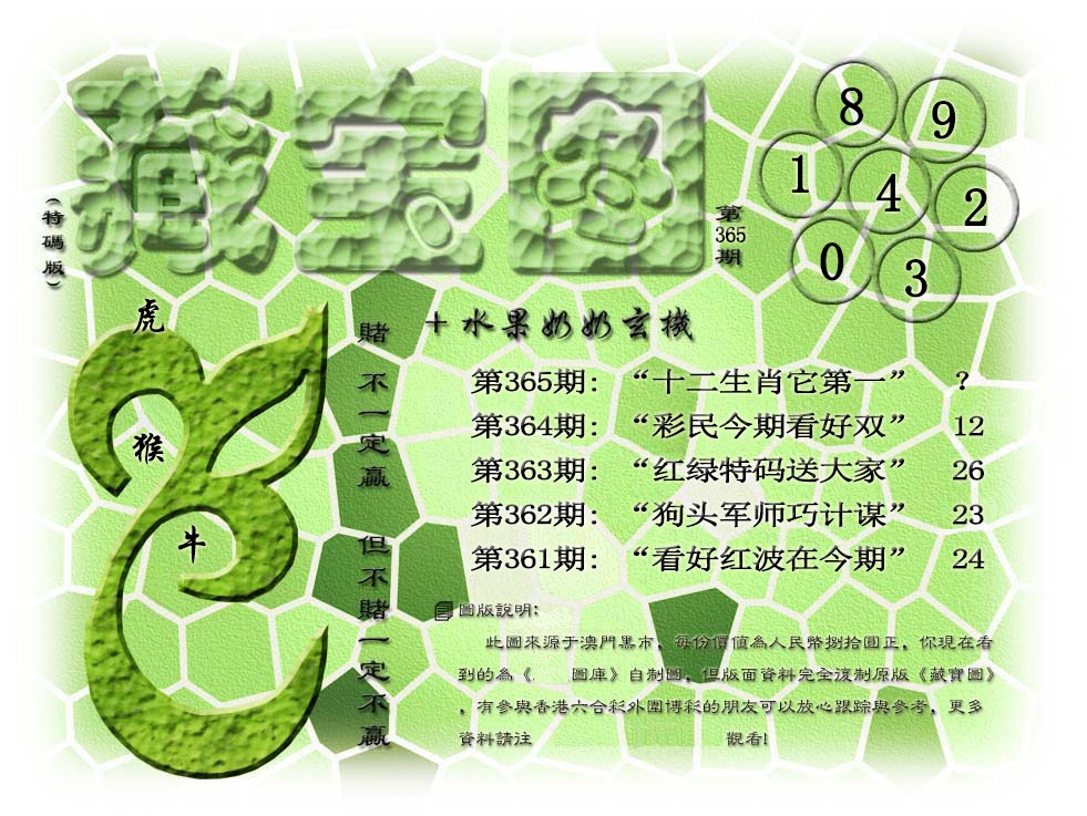 365期(水果奶奶藏宝图)正版[图]