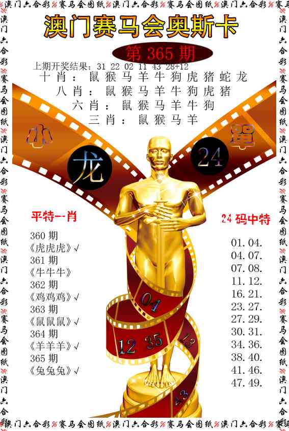 365期新奥斯卡[图]